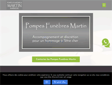 Tablet Screenshot of etablissementmartin-pompes-funebres-prive.com